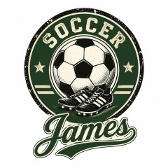 Personalized Vintage Soccer Badge Custom Name Baseball Cap image 4