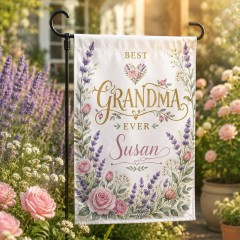 Personalized Best Grandma Ever Garden Flag & Custom Yard Flag - Custom Name image 2