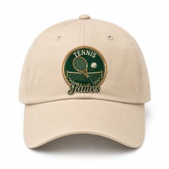 Personalized Vintage Tennis Badge Custom Name Baseball Cap