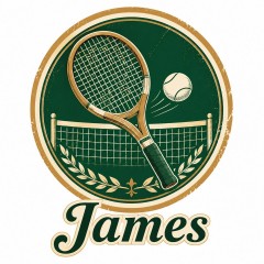 Personalized Vintage Tennis Badge Custom Name Baseball Cap image 4