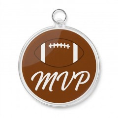 Football Game Day Personalized Name Keychain, Round Shape, Sports Gift | Trinmama