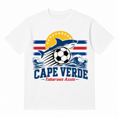 Cape Verde 2026 Soccer T-Shirt - Tubarões Azuis - Team Pride Tee