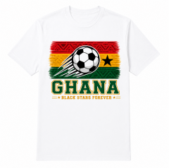 Ghana 2026 Soccer T-Shirt - Black Stars Forever - Team Pride Tee