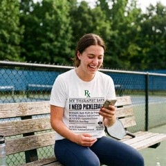 My Therapist Says I Need Pickleball - Prescription Parody T-Shirt - Funny Sports Gift image 2