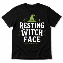 Resting Witch Face T-Shirt, Funny Halloween, Spooky Gift | Trinmama