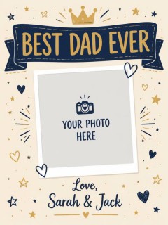 Best Dad Ever Custom Photo Fleece Blanket Personalized Gift image 4