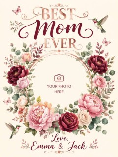Best Mom Ever Custom Photo Fleece Blanket Personalized Gift image 4