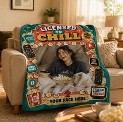 Custom Face Photo Fleece Blanket — Personalized Photo Throw | Trinmama image 2