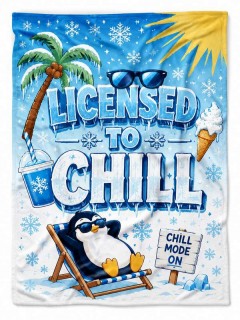 Licensed to Chill Funny Fleece Blanket — Cool Ice Throw | Trinmama