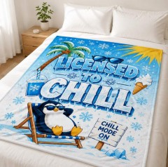 Licensed to Chill Funny Fleece Blanket — Cool Ice Throw | Trinmama image 3