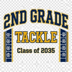 Personalized 2nd Grade Tackle T-Shirt, Custom Year Varsity Style, School Gift | Trinmama image 4