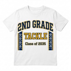 Personalized 2nd Grade Tackle T-Shirt, Custom Year Varsity Style, School Gift | Trinmama image 1