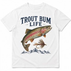 Trout Bum Life T-Shirt, Vintage Fly Fishing, Gift for Anglers | Trinmama image 1