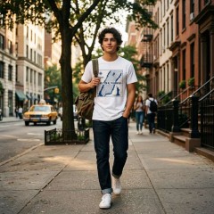 Manhattan NYC Coordinates Map T-Shirt image 2