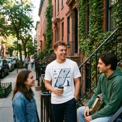 Manhattan NYC Coordinates Map T-Shirt image 3