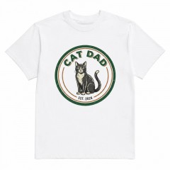 Cat Dad Vintage Emblem T-Shirt, Retro Cat Lover, Cat Dad Gift | Trinmama