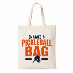 Personalized Pickleball Bag, Custom Name Canvas Tote, Court Style Gift | Trinmama image 1