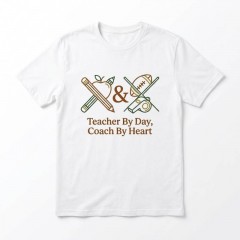 Teacher By Day Coach By Heart T-Shirt, Inspiring Educator Football, Teacher Gift | Trinmama