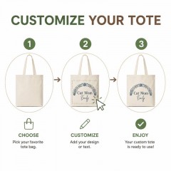 Personalized Dog Mom Tote Bag, Custom Pet Lover Canvas, Paw Print Gift | Trinmama image 6