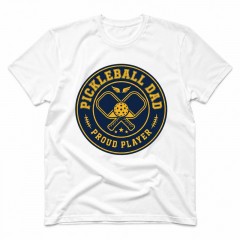 Pickleball Dad - Vintage Sports Badge Crest T-Shirt - Father's Day Gift