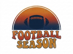 FOOTBALL SEASON T-Shirt, 70s Retro Sunset Football, Vintage Sports Gift | Trinmama image 4