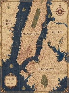 Vintage NYC Map Fleece Blanket, Cartographic City Throw, New York Gift | Trinmama image 4