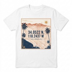 Los Angeles LA Coordinates Map T-Shirt