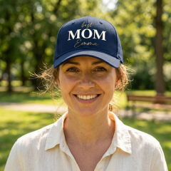 Personalized Best Mom Baseball Cap, Custom Name Hat, Gift for Mom | Trinmama image 2
