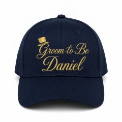 Personalized Groom-to-Be Baseball Cap, Custom Name Gold Print Hat, Bachelor Party Gift | Trinmama