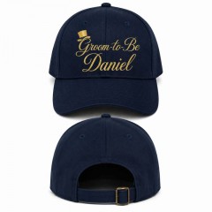 Personalized Groom-to-Be Baseball Cap, Custom Name Gold Print Hat, Bachelor Party Gift | Trinmama image 3