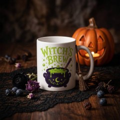 Witch's Brew Funny Halloween Coffee Mug, Spooky Cauldron Ceramic Cup, Spooky Season Gift | Trinmama image 3