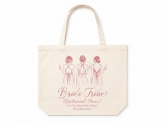 Personalized Bride Tribe Tote Bag, Custom Photo Bridesmaid Canvas, Wedding Gift | Trinmama image 2