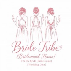 Personalized Bride Tribe Tote Bag, Custom Photo Bridesmaid Canvas, Wedding Gift | Trinmama image 5