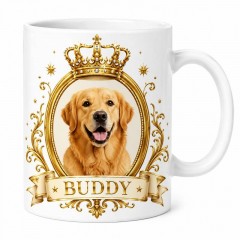 Personalized Pet Photo Mug, Royal Crown Custom Name Ceramic Coffee Cup, Dog Cat Lover Gift | Trinmama