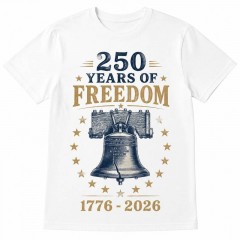 250 Years of Freedom 1776-2026 T-Shirt, Team Pride, USA Anniversary Gift | Trinmama image 1
