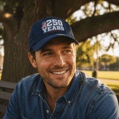 250 Years Proud Patriotic Baseball Cap, America Anniversary Hat, July 4th Accessory | Trinmama image 2