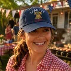 Liberty Bell 250th Patriotic Baseball Cap, 1776-2026 Anniversary Hat, July 4th Gift | Trinmama image 2