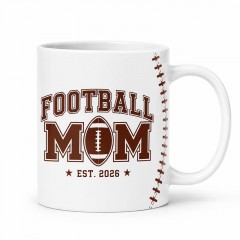 Football Mom Mug, Varsity Ceramic Coffee Cup EST 2026, Football Mom Gift | Trinmama