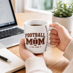 Football Mom Mug, Varsity Ceramic Coffee Cup EST 2026, Football Mom Gift | Trinmama image 3