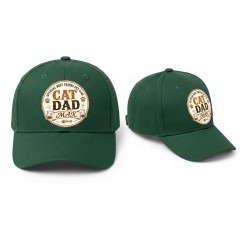 Personalized Cat Dad Vintage Badge Baseball Cap, Custom Name Pet Lover Hat, Gift for Cat Dads | Trinmama image 3