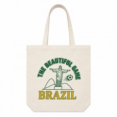 The Beautiful Game - Brazil Soccer 2026 Tote Bag - Team Pride Canvas Tote