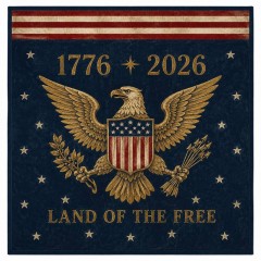 1776-2026 250th Anniversary Fleece Blanket, Patriotic Eagle Design, USA 250 Gift | Trinmama image 4