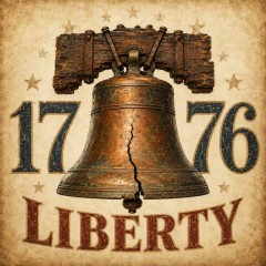 Liberty Bell 1776 Fleece Throw Blanket, Vintage Colonial Design, Patriotic Gift | Trinmama image 4