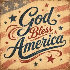God Bless America Fleece Throw Blanket, Vintage Patriotic Script, 4th of July Gift | Trinmama image 4