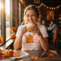 Pumpkin Spice & Everything Nice T-Shirt, Cute Fall, Autumn Gift | Trinmama image 2