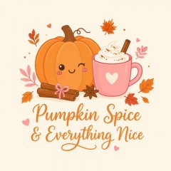 Pumpkin Spice & Everything Nice T-Shirt, Cute Fall, Autumn Gift | Trinmama image 4