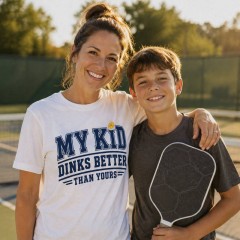 My Kid Dinks Better Than Yours - Funny Pickleball Parent T-Shirt - Sports Humor Gift image 2
