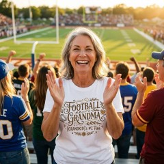 FOOTBALL GRANDMA T-Shirt, Custom Grandkid Name, Boho Grandma Gift | Trinmama image 2