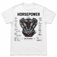 Horsepower V8 Engine Cross-Section T-Shirt