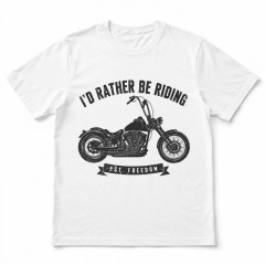 I'd Rather Be Riding Motorcycle Cruiser Biker T-Shirt